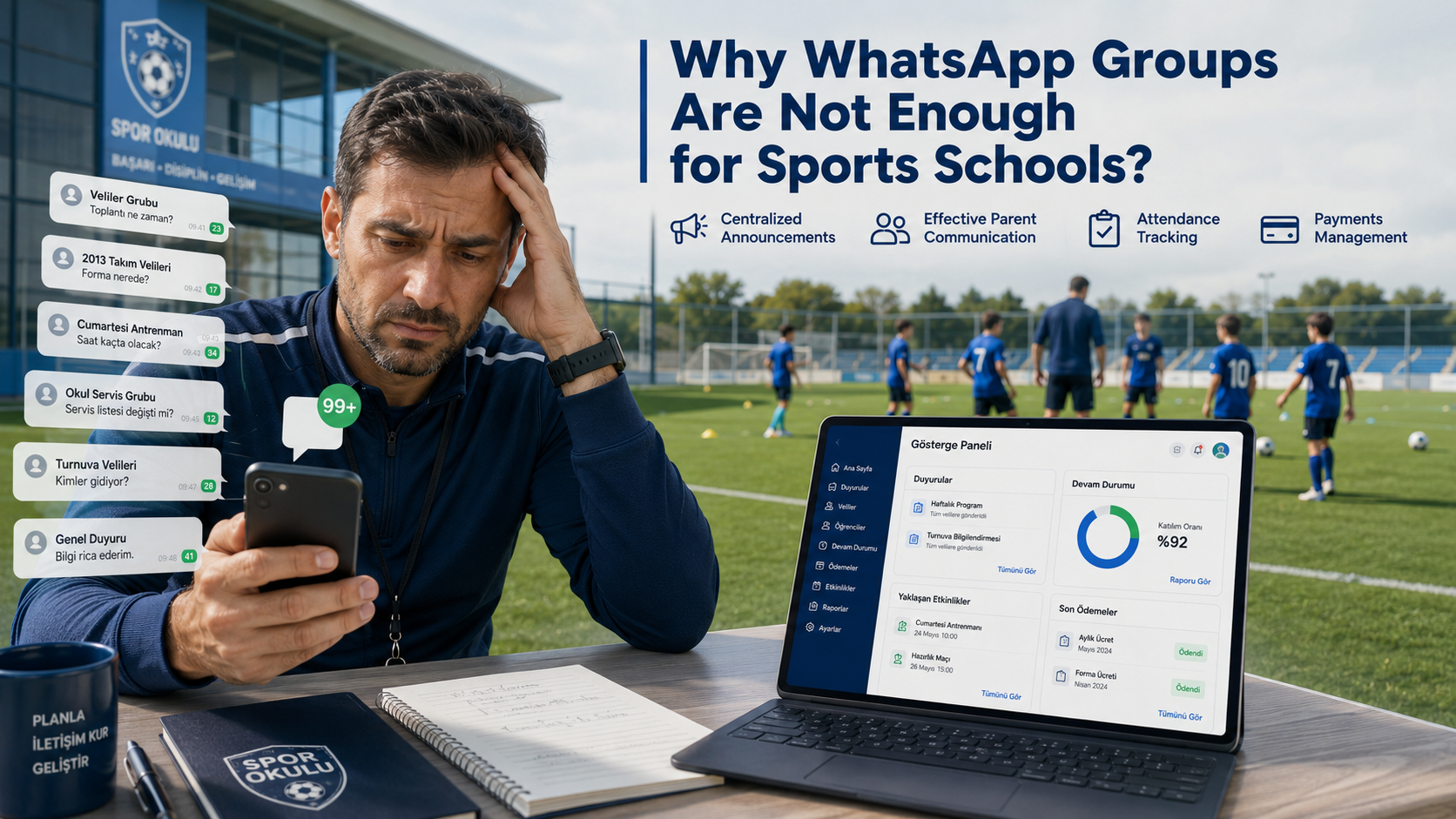 Spor okullarında WhatsApp grubu karmaşası ve veli iletişimi